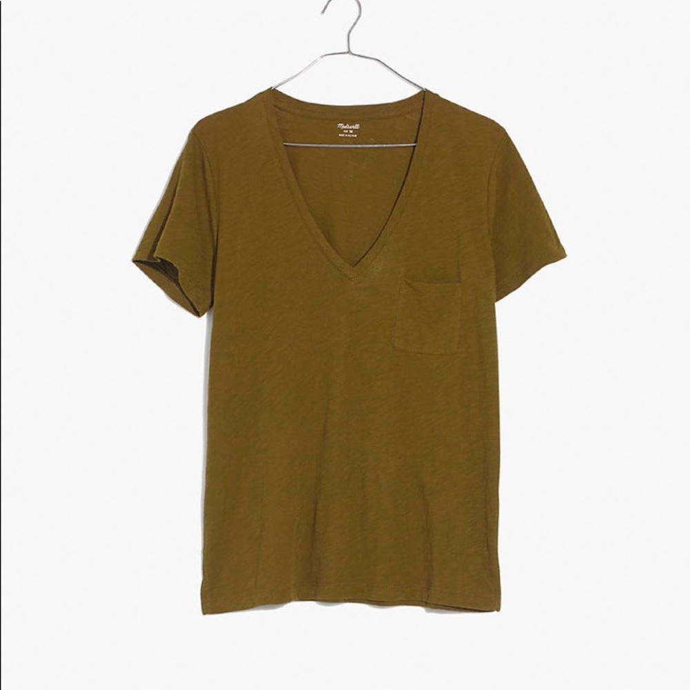 Madewell Whisper Cotton V-neck Pocket Tee